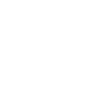 White line icon of a bed with two pillows on a dark green background.